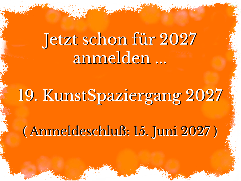 Liebe Kunstschaffende aufgepasst: