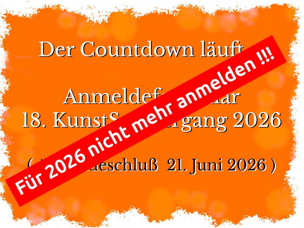 Liebe Kunstschaffende aufgepasst: